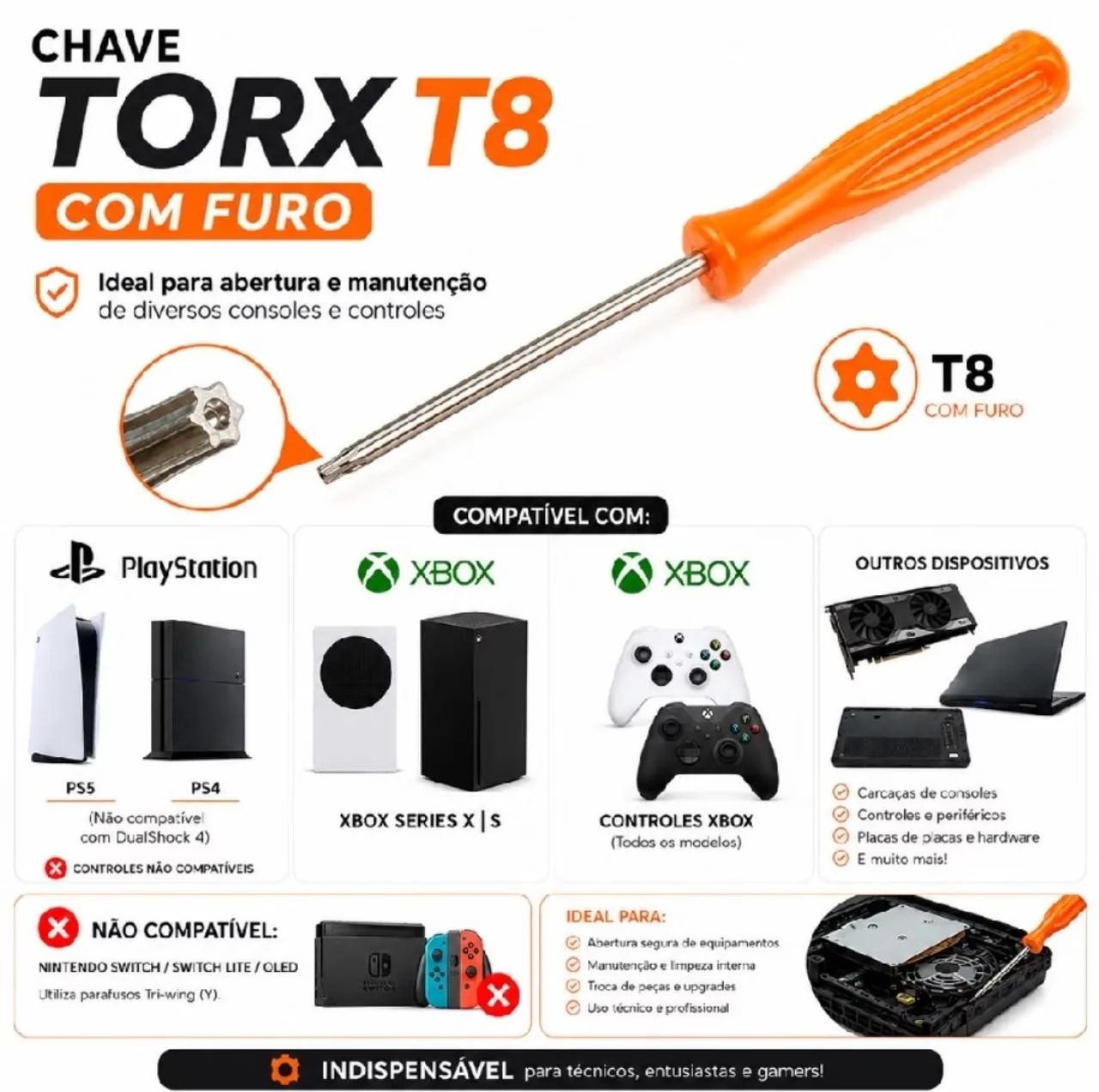 Chave torx t8  - Foto 2