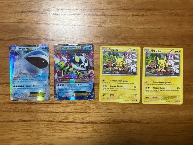 4 cartas Pokémon (Valor na descrição