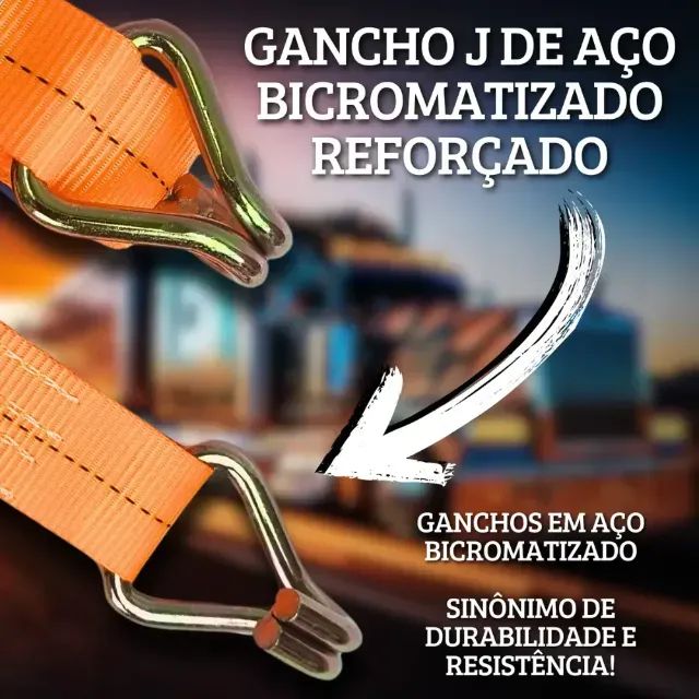 Cinta com Catraca para Amarração de Carga 1,5 Tonelada 9 Metros - Foto 5