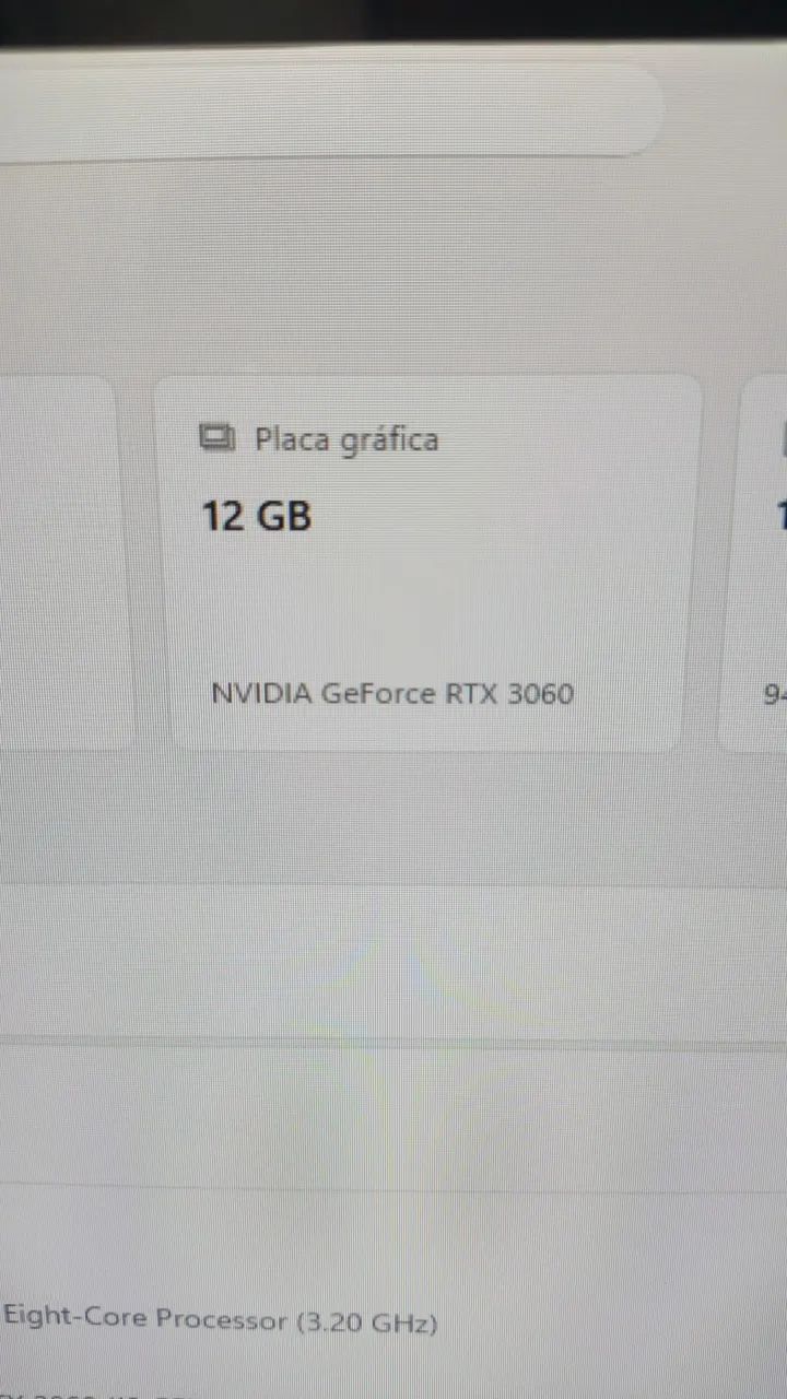 Placa de vídeo RTX 3060 12 giga