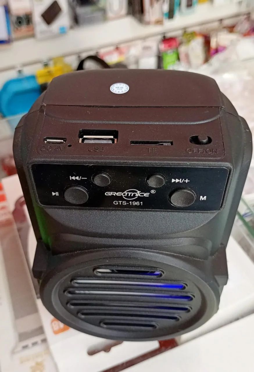 Mini Caixa de Som Bluetooth Portátil Com LED Dinâmico - Novo - Foto 3