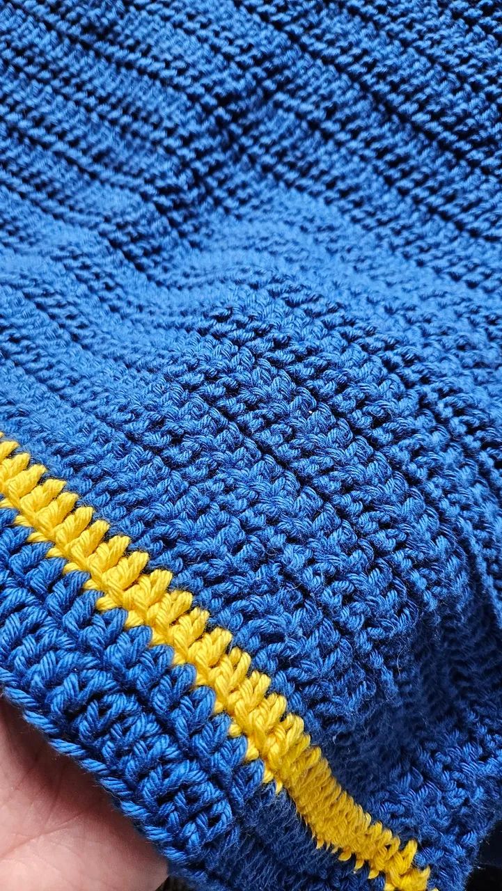 Blusa de crochê azul - Foto 3