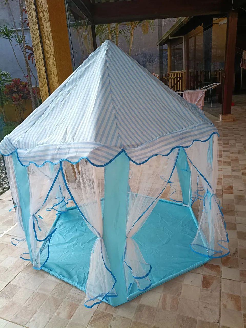 Barraca infantil Azul Castelo com led - Foto 5