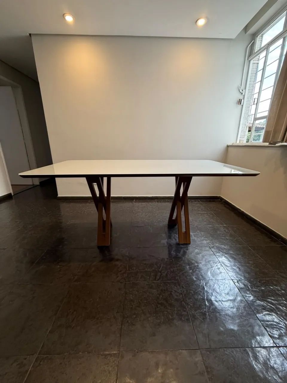 Mesa retangular off white - Foto 3