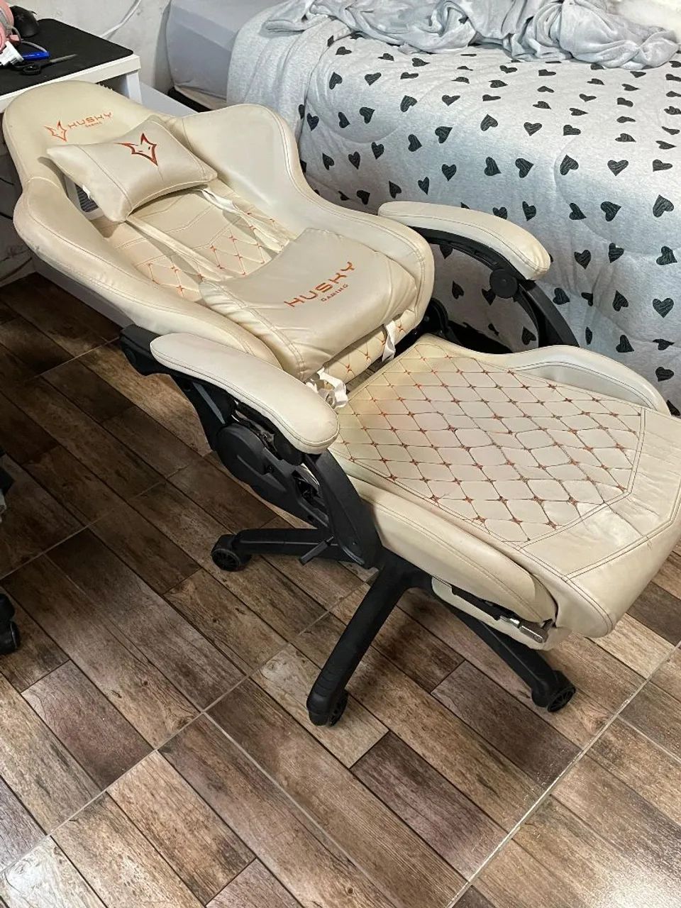 Cadeira Gamer Husky Gaming Branca/Rose Gold - Foto 5