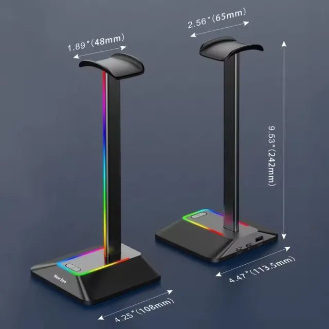 Suporte RGB para Headset | com Hub USB - Foto 2