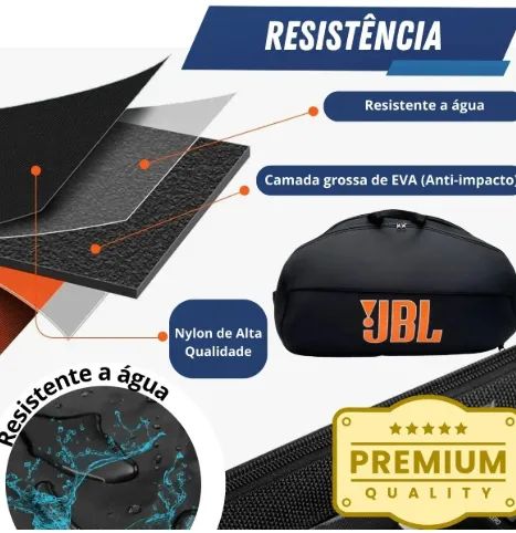 Bolsa Case Capa Jbl Boombox 1 2 3 Com Bolso Alça Resistente Cor Laranja - Foto 4