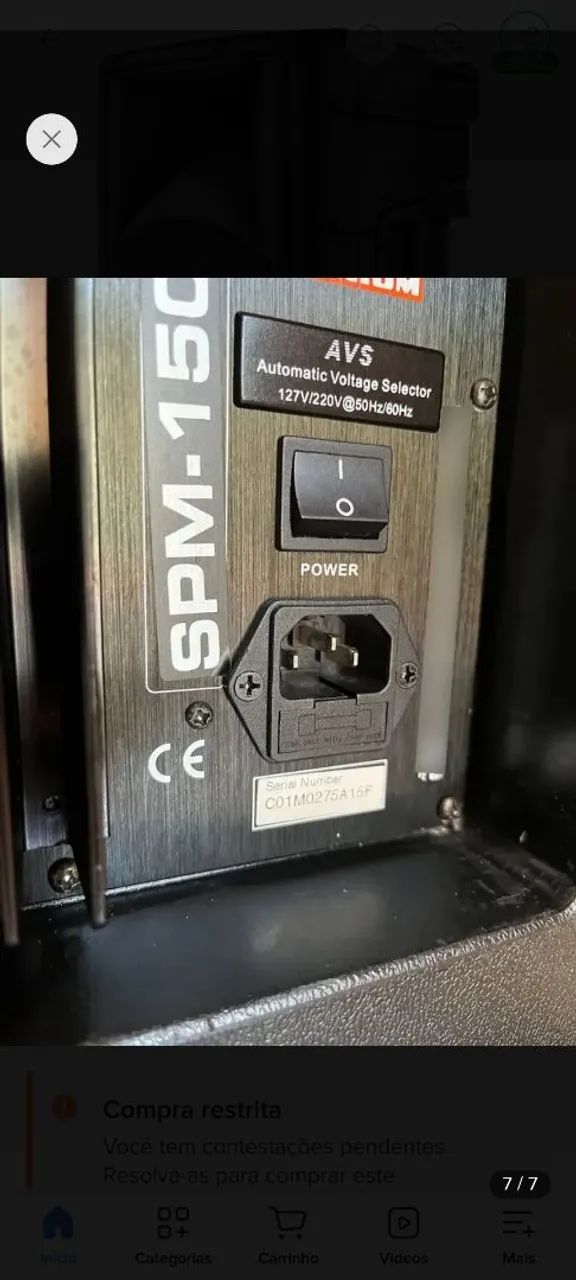 Caixa jbl spm 1503A neodimio 