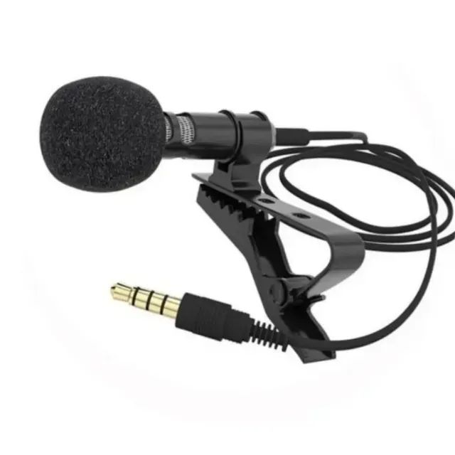 Microfone de Lapela Lavalier 3,5mm para Celular/PC/Câmera - Foto 2