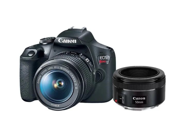 Combo Câmera T7 com Lente EF 50mm, Bolsa e Alça