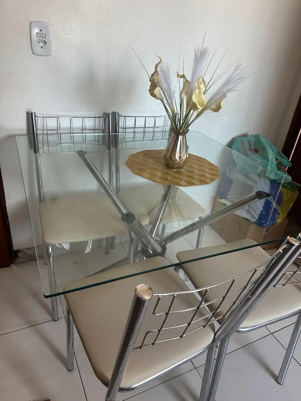 Mesa de vidro 4 Lugares  - Foto 4