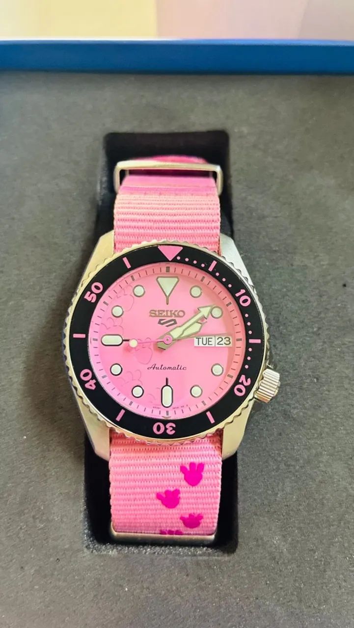 Seiko pantera cor de rosa - pink panther