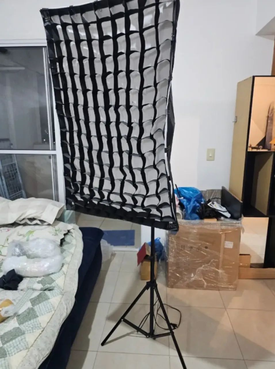 Softbox retangular 60x80 com grid e lampadas - Foto 3