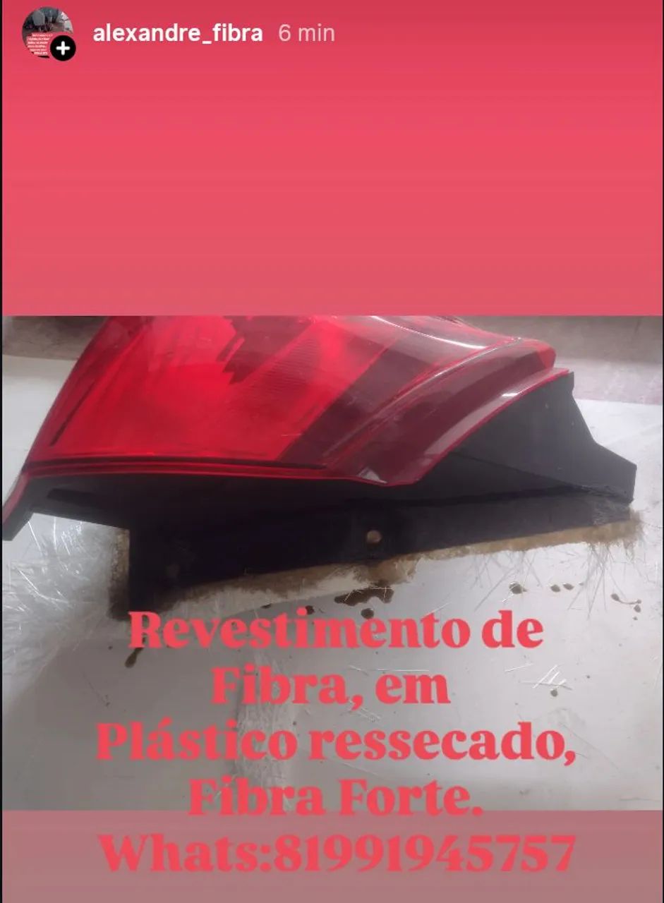 Consertamos Lanterna e farol,solda em Plástico e Revestimento em Fibra de vidro. - Foto 2