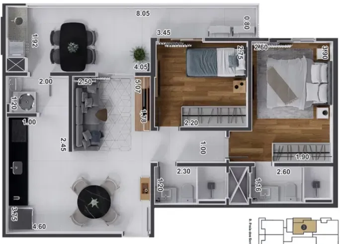 PLANTA 71m²