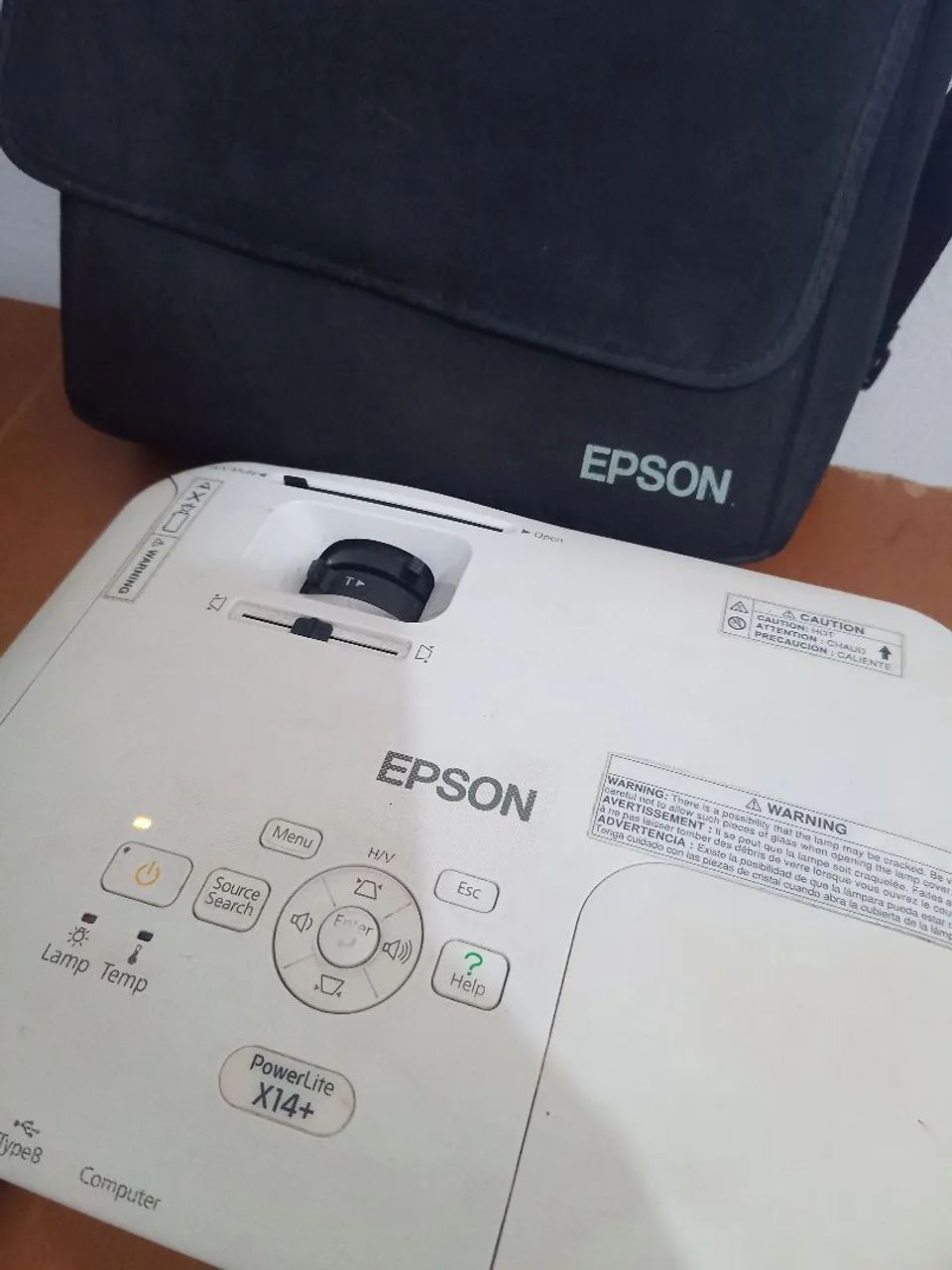 Projetor Epson Power litle x14+ em bom estado, sem controle. - Foto 3