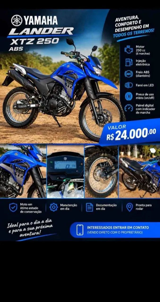 Yahama XTZ Lander 2024 IPVA pago 