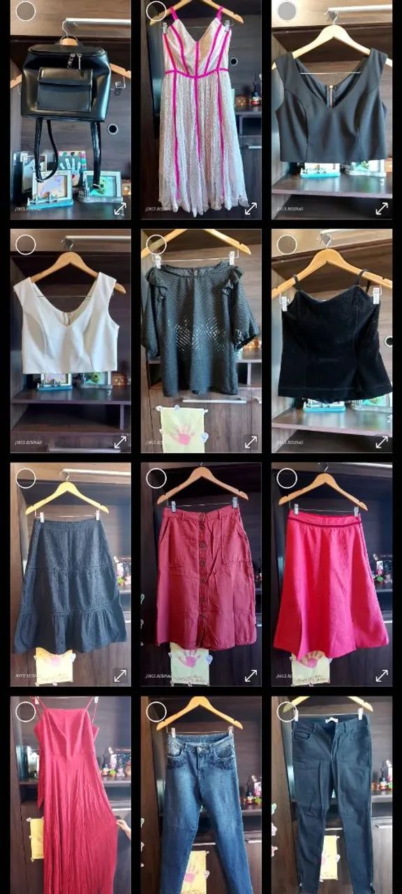 Lote de roupas para brecho