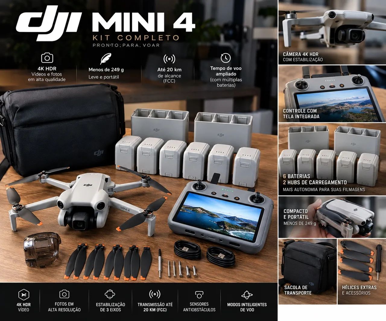 Drone DJI mini 4 combo fly more