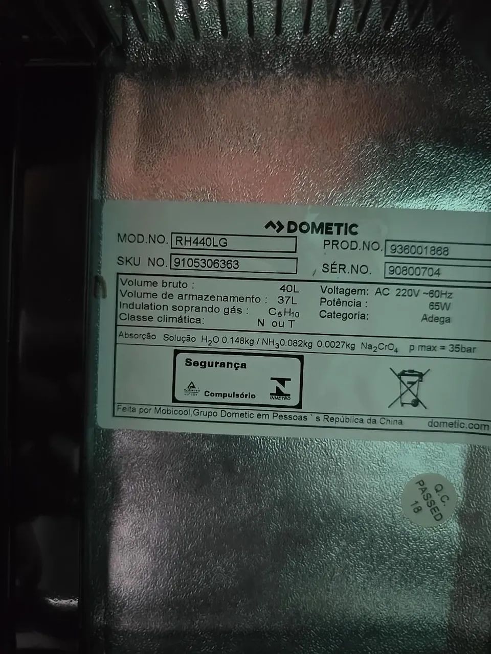 Frigobar Dometic 40L <br>O<br>se - Foto 5