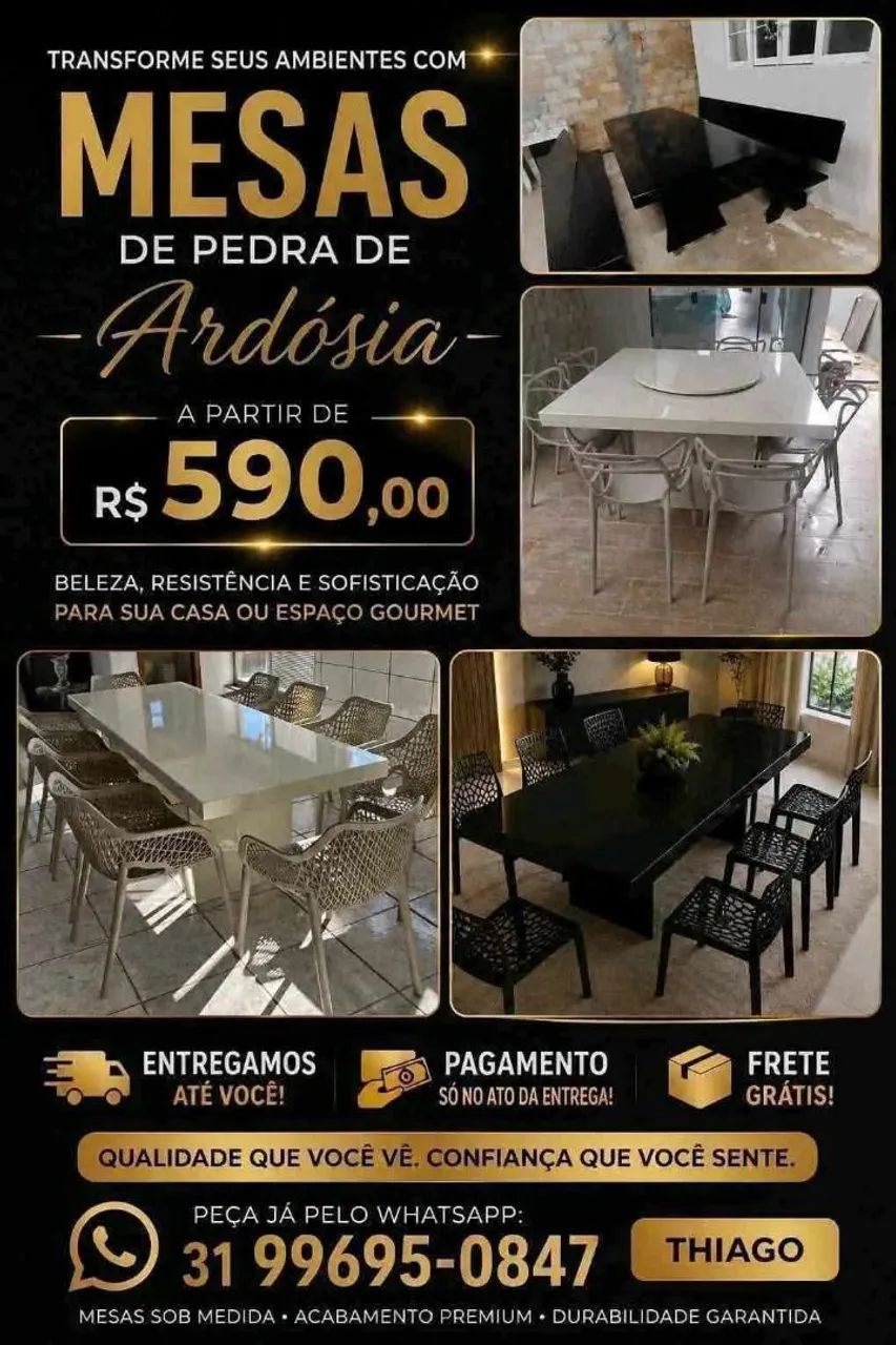 "Mesas Amadeirado de Ardósia! - Foto 4