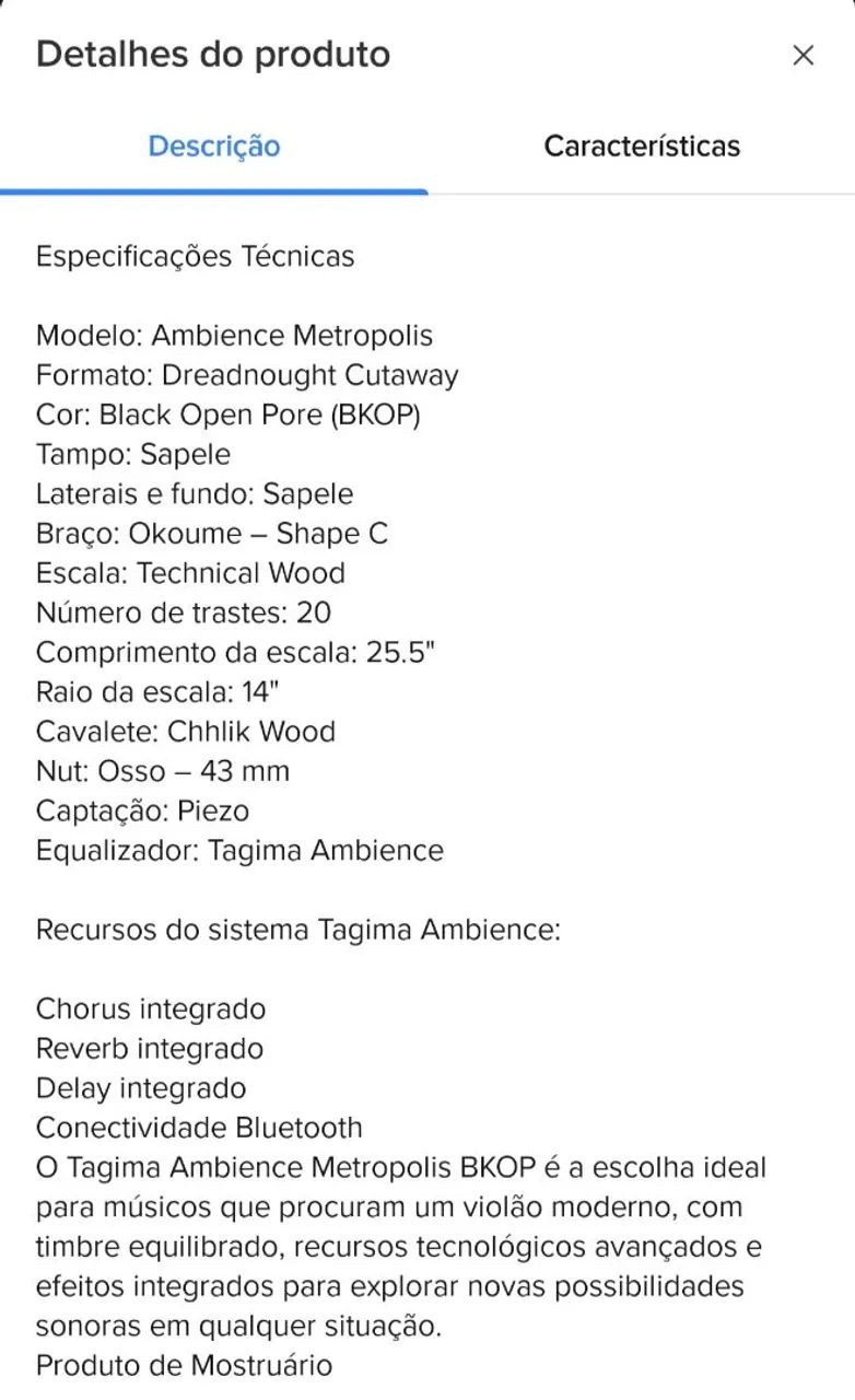 Violão Tagima Metrópolis  - Foto 4