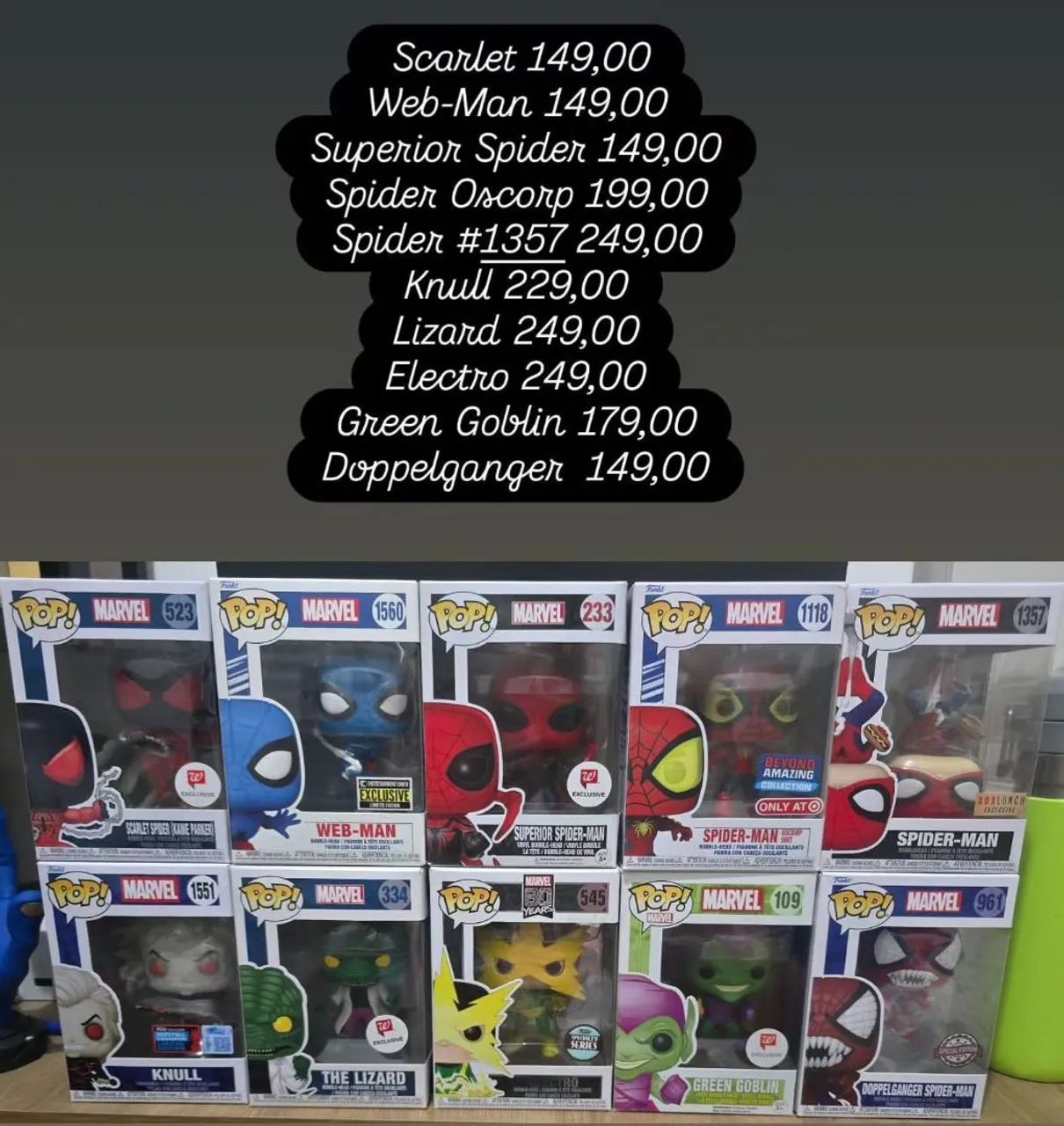 Funko Pop! Marvel Lote Spider Man