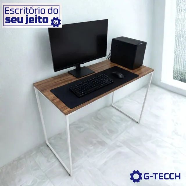 Mesa de Escritório NOVA Escrivaninha Industrial Multiuso para Notebook Computador Estudo - Foto 3