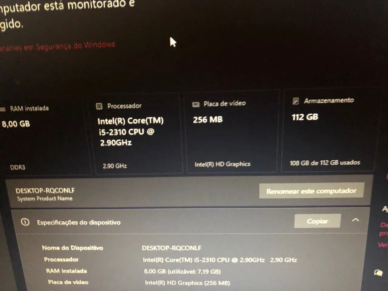 Pc i5 8gb ssd 250 - Foto 2