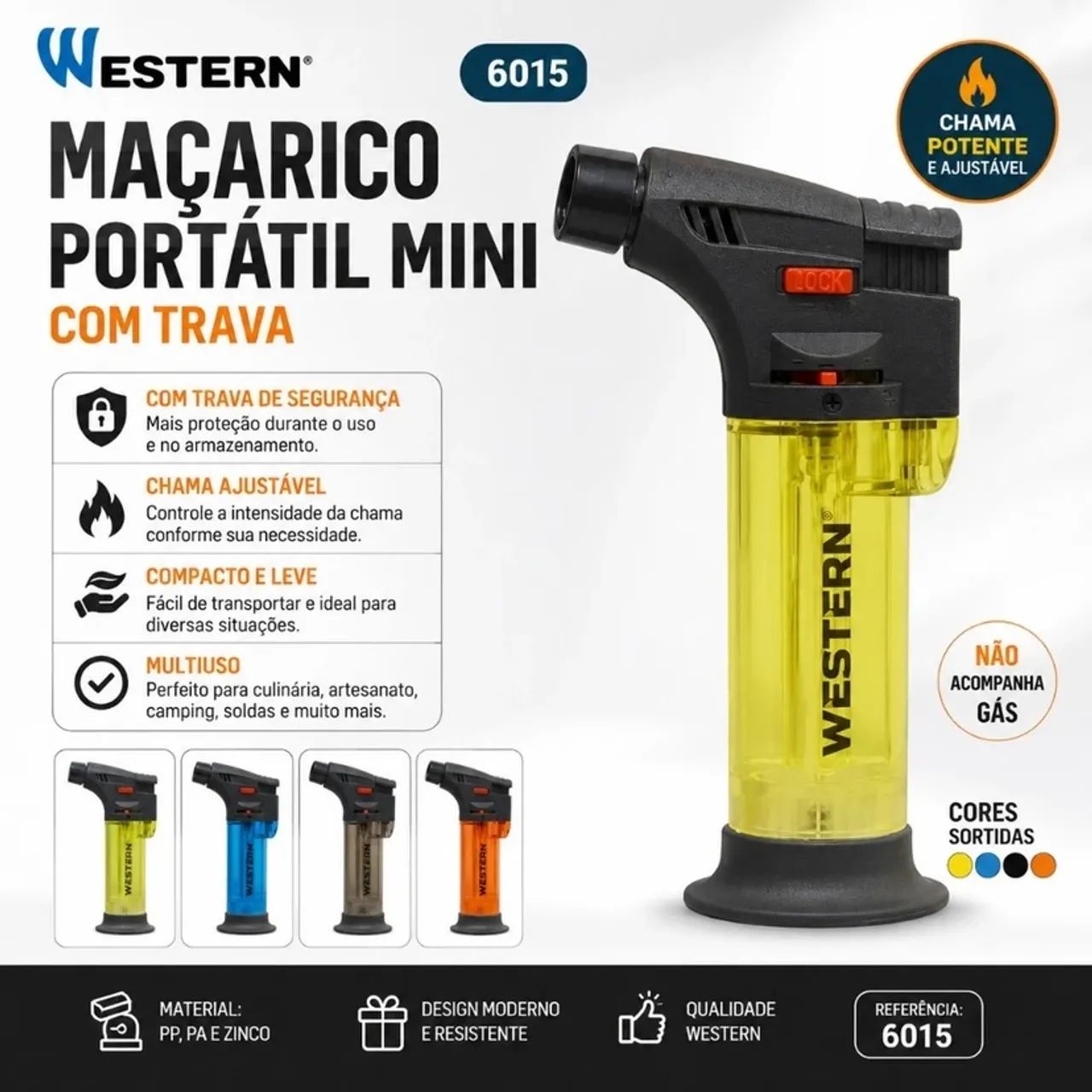 Maçarico Western Com Trava 6015 - Foto 3