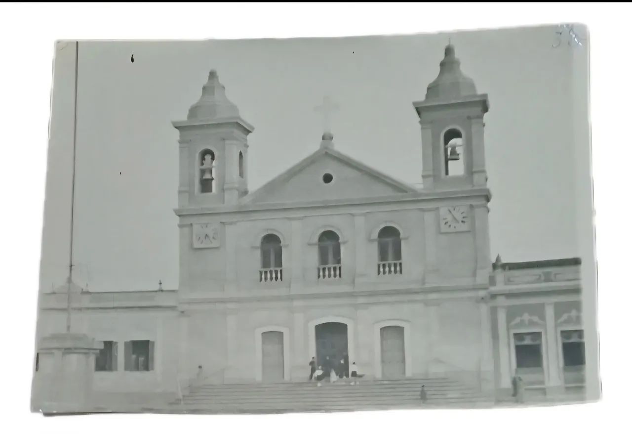 Foto antiga "Igreja Matriz Divino Espírito Santo" Jaguarão - RS Ano 1938 Foto: 9cm x 12cm