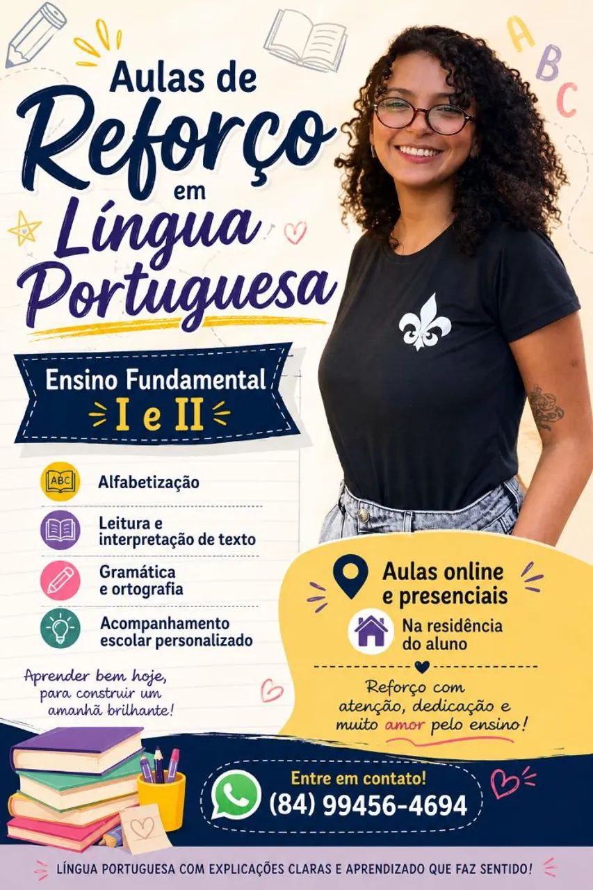Reforço escolar. Acompanhamento de qualidade!