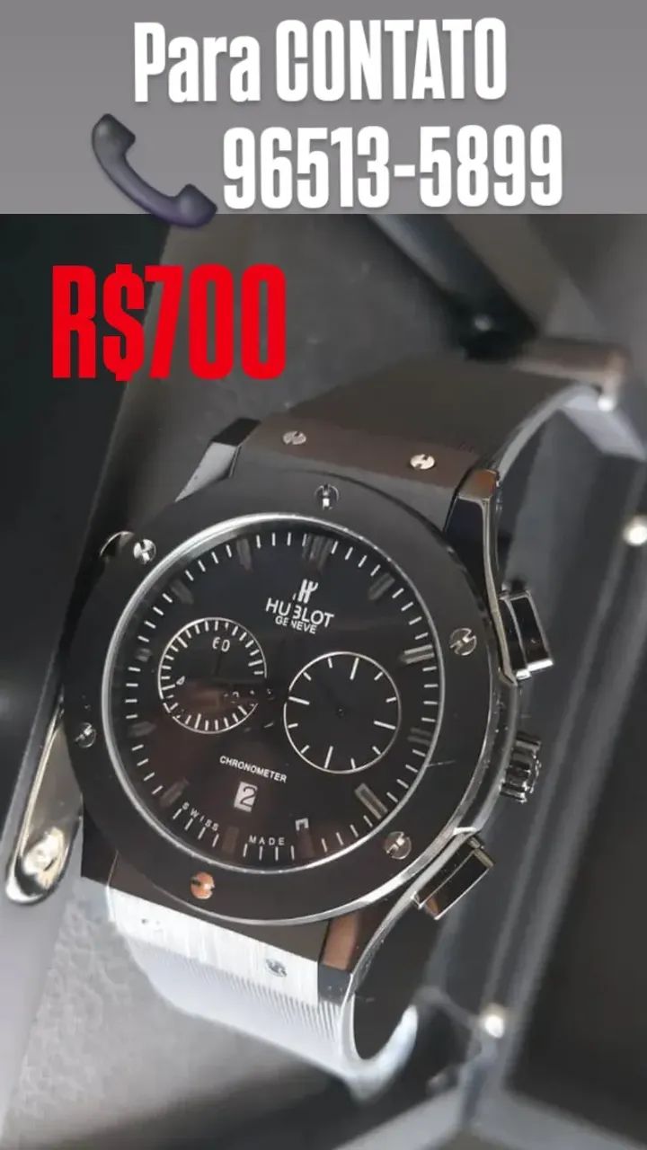 Relógio HUBLOT CHRONOMETER ALL BLACK ENTREGAMOS  - Foto 2
