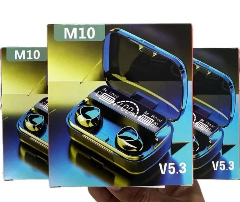 Fone de ouvido Bluetooth M10 versão 5.3