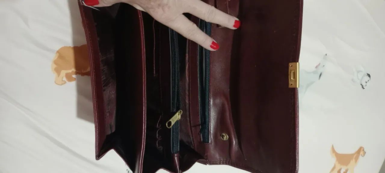 Bolsa de mão masculina de couro - Foto 5