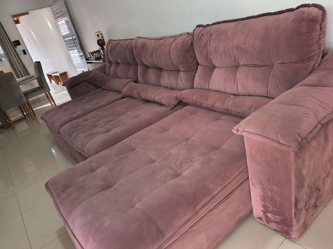 Sofá reclinável com chaise  - Foto 5