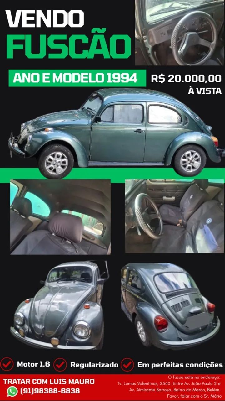 Volkswagen Fusca Fusca (gasolina) 1994