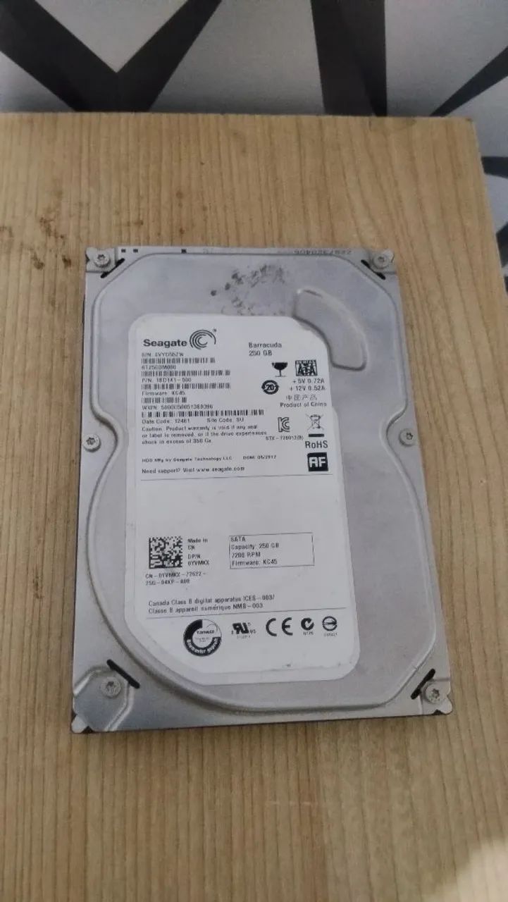 HD Desktop Seagate 250gb