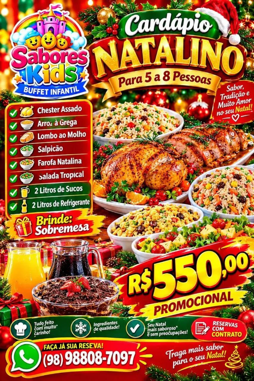 Ceia de natal vários pacotes