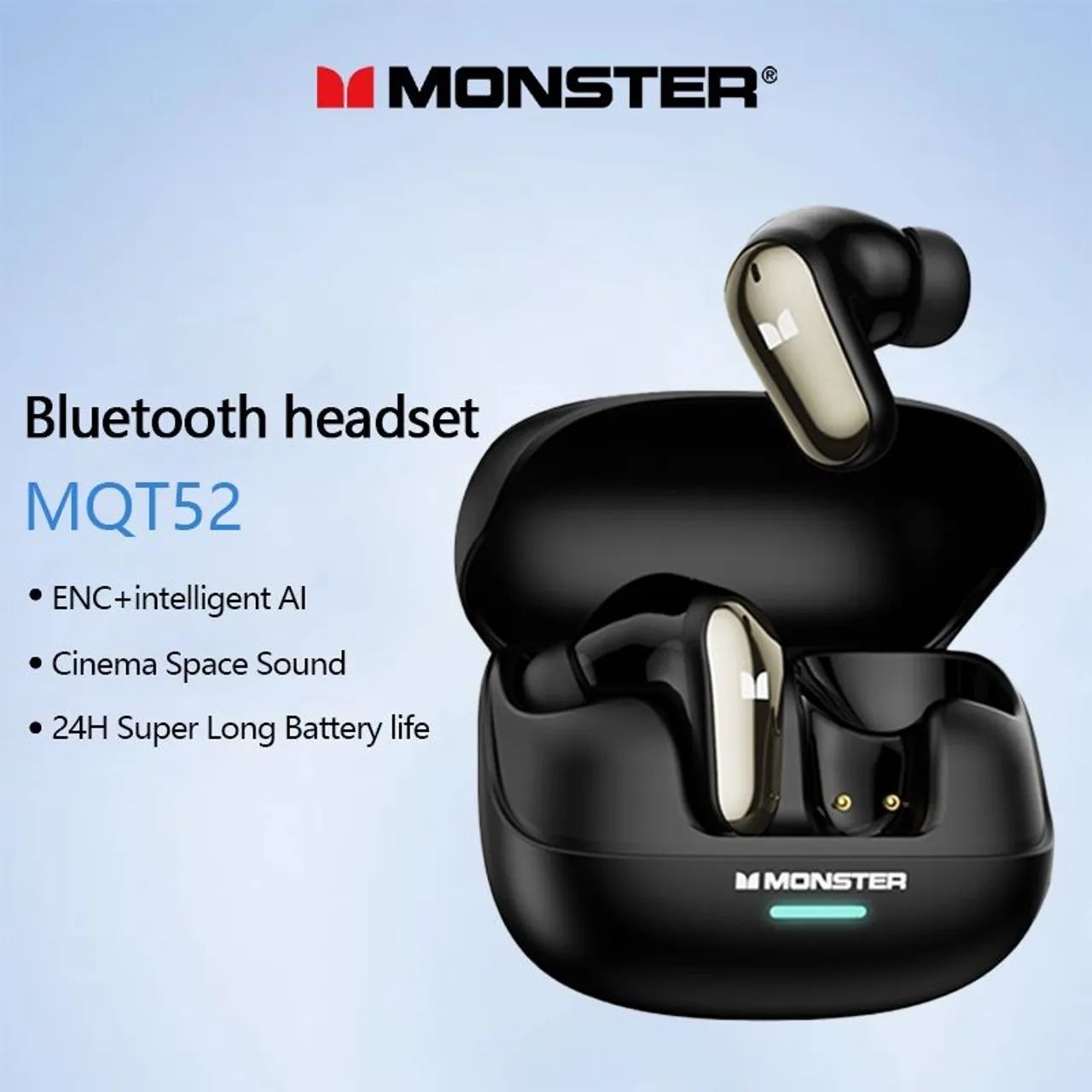 Fone bluetooth TWS Monster MQT52