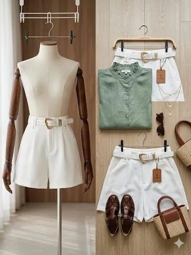 Short de alfaiataria of whith