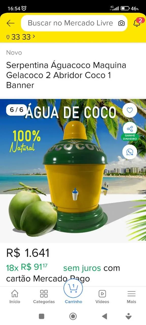 Máquina para vender água de coco manual - Foto 2