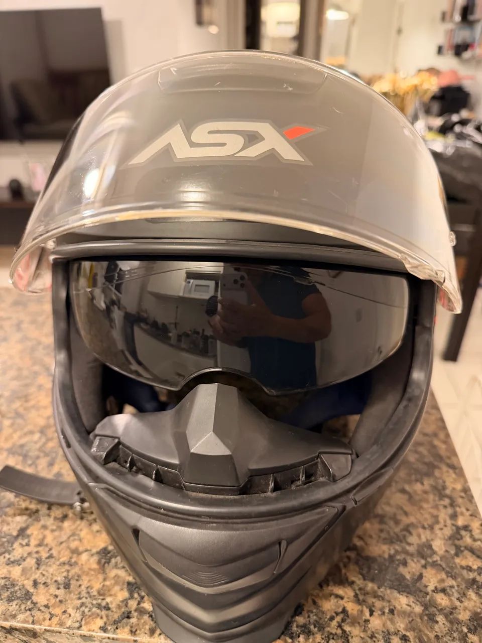 Capacete ASX eagle SV com óculos interno + brinde - Tamanho 62