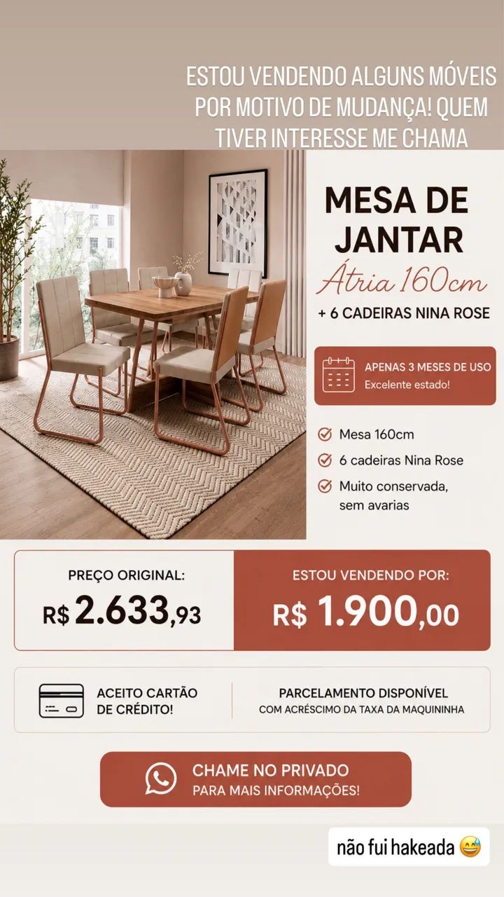 Mesa 6 lugares 