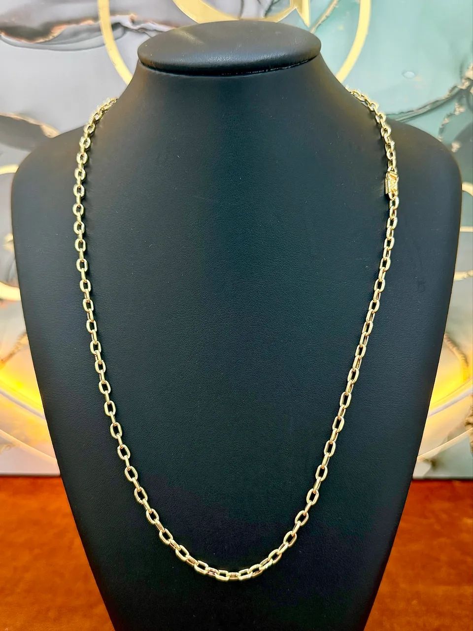 Cordão de ouro Cartier cadeado oco 10.6g ( LOJA )