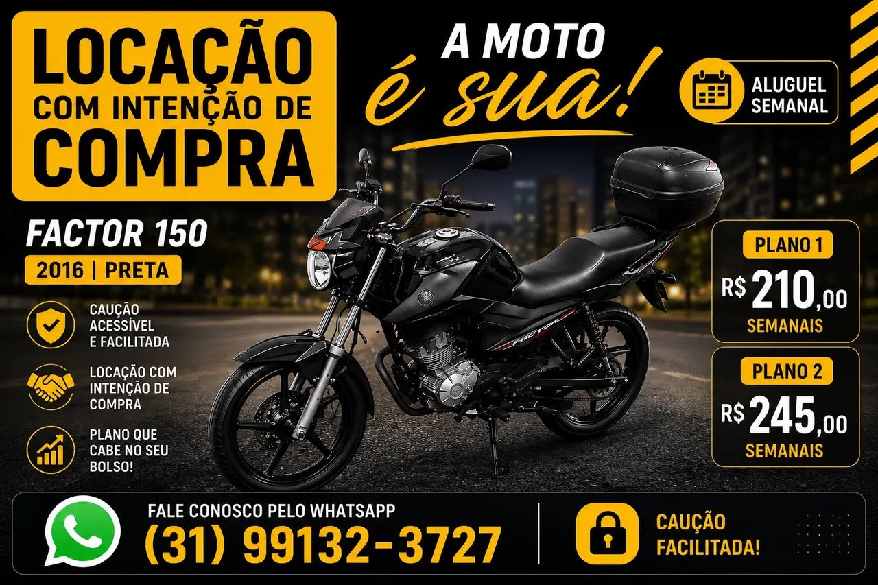 Factor 150 2016 Preta | Locação com Intenção de Compra | A partir de R$ 210/semana - Foto 2