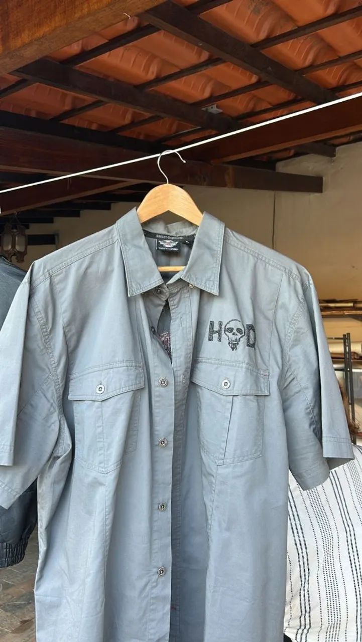 Camisa Harley Davidson original tecido- estilo biker