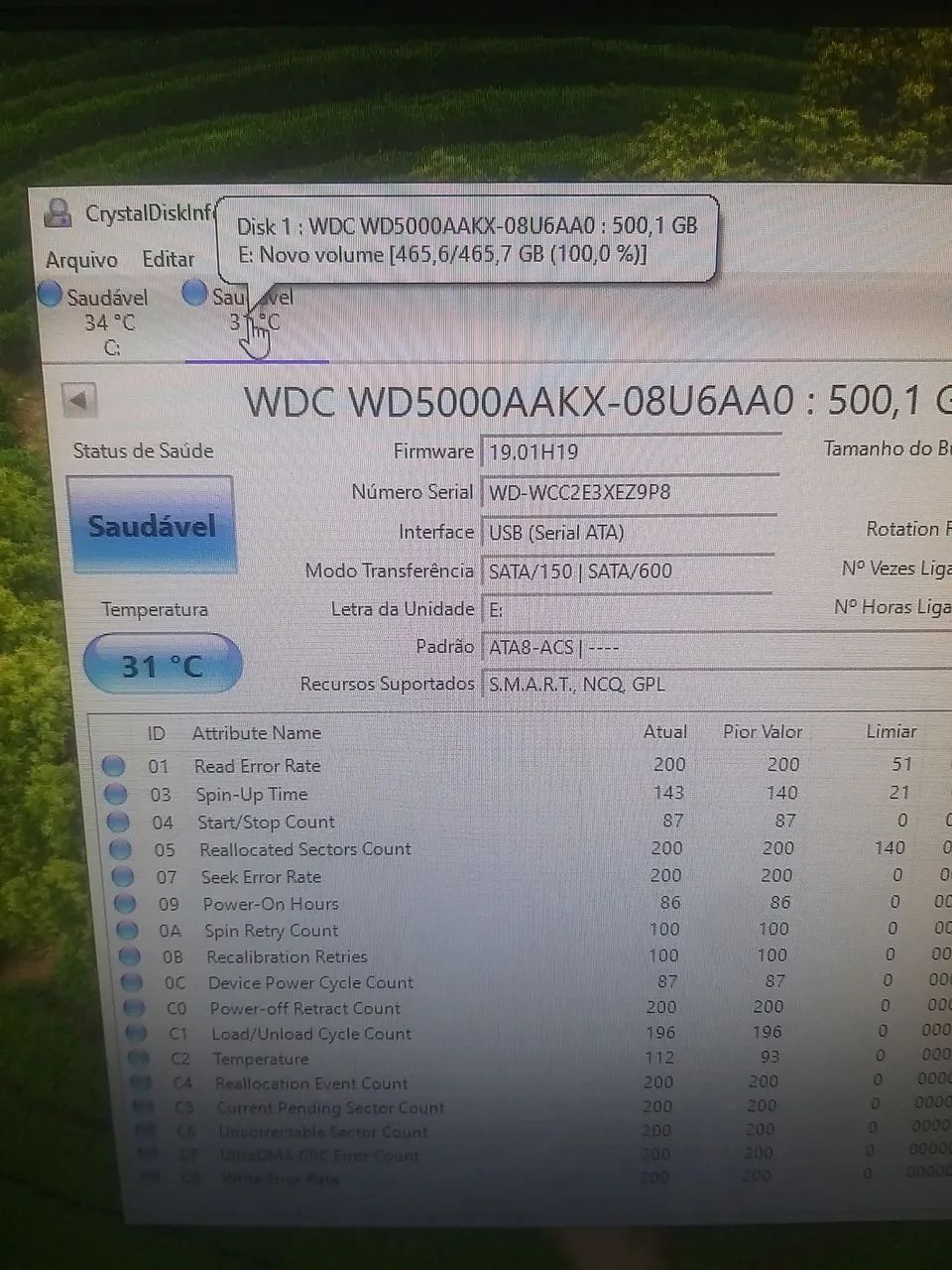 HD 500GB Saúde 100% - Foto 2