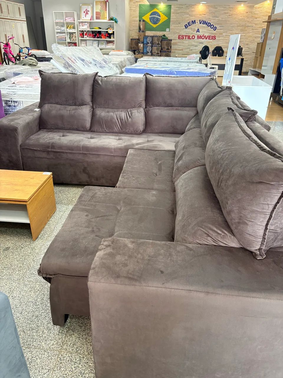 Sofá Novo Retrátil Reclinável 5 Lugares - Foto 2