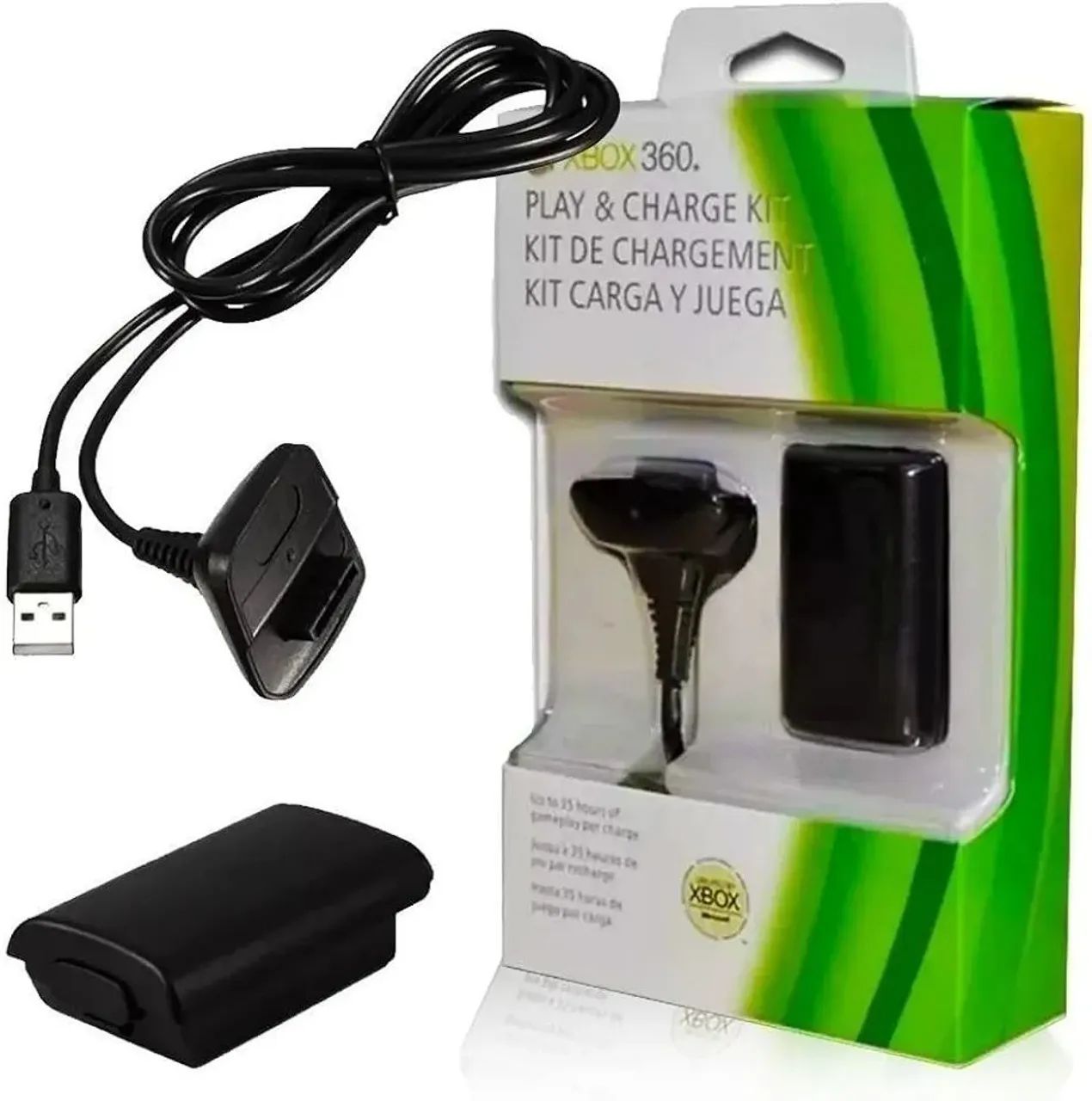 Kit Bateria e carregador pra controle Xbox 360!